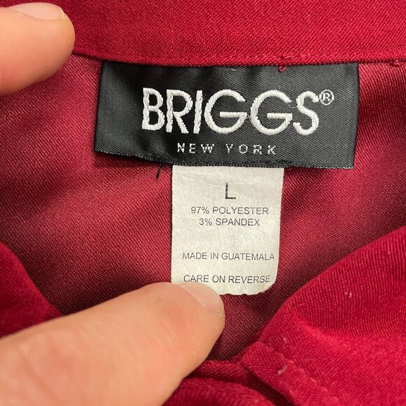 Briggs New York Shaket Shirt Jacket Womens Large Red Button Up Casual Workwear. - Picture 4 of 10